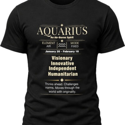 Aquarius Zodiac T-Shirt — Visionary, Innovative, Independent Horoscope Tee
