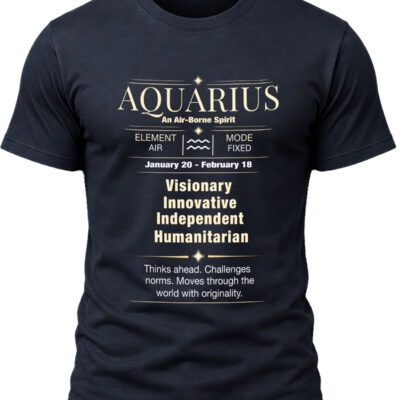 Aquarius Zodiac T-Shirt — Visionary, Innovative, Independent Horoscope Tee