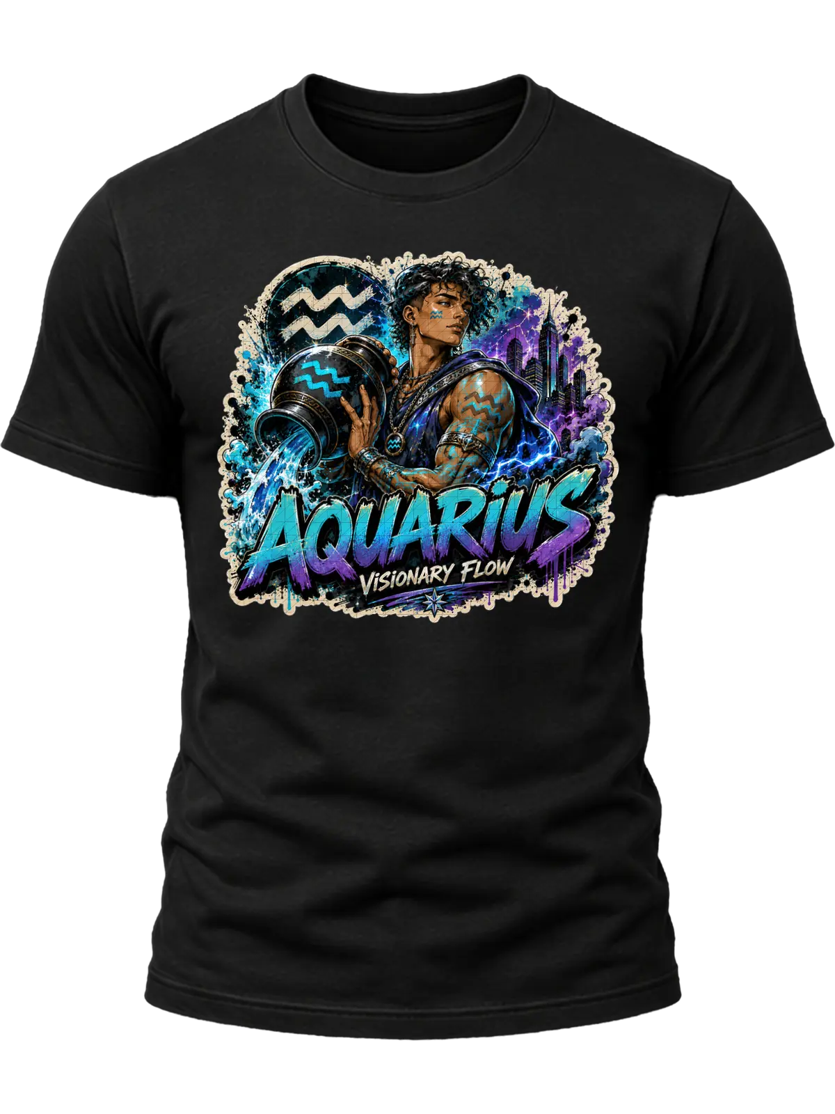 Aquarius Visionary Flow Zodiac Shirt