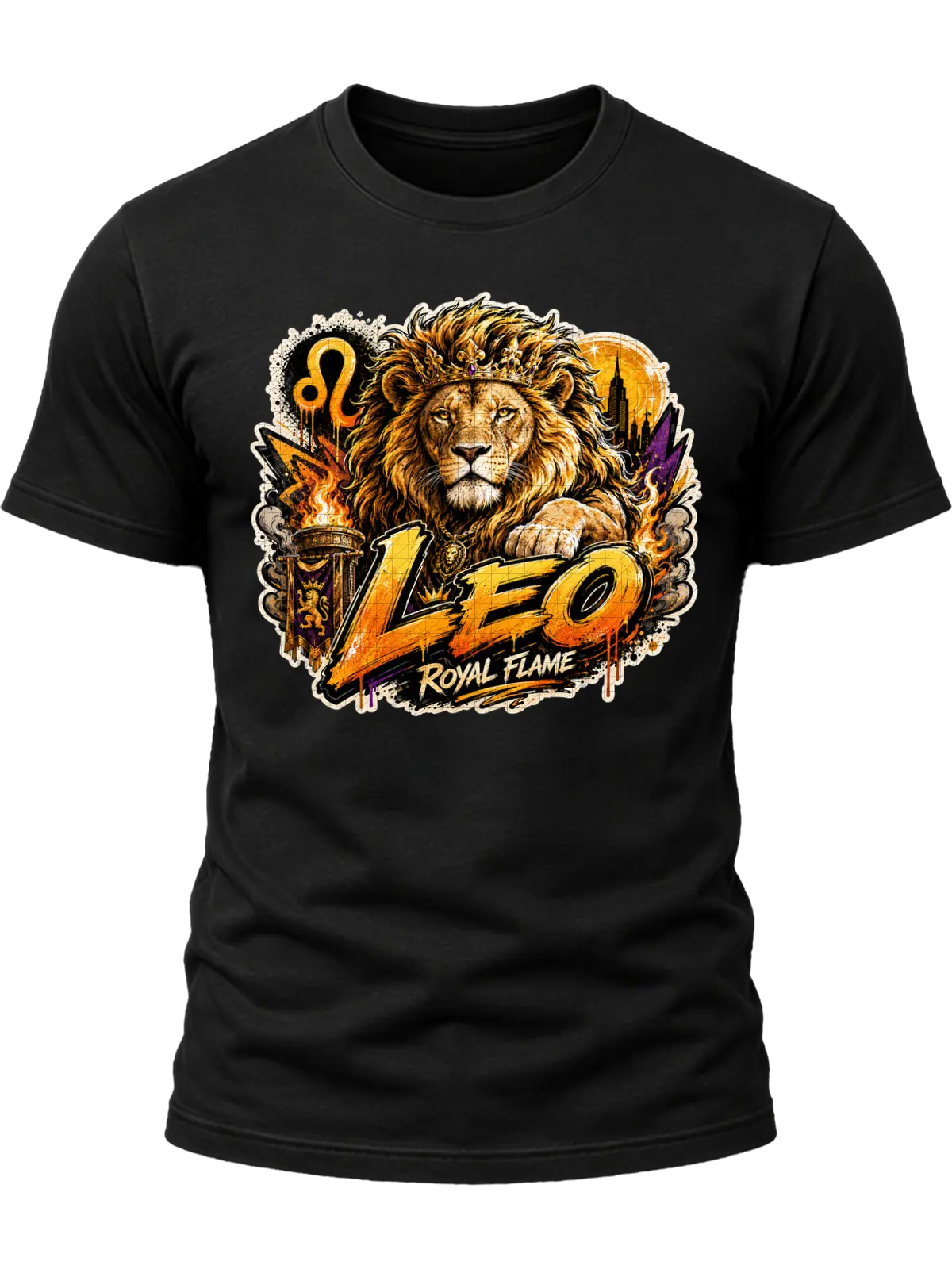 Leo Royal Flame Zodiac Shirt