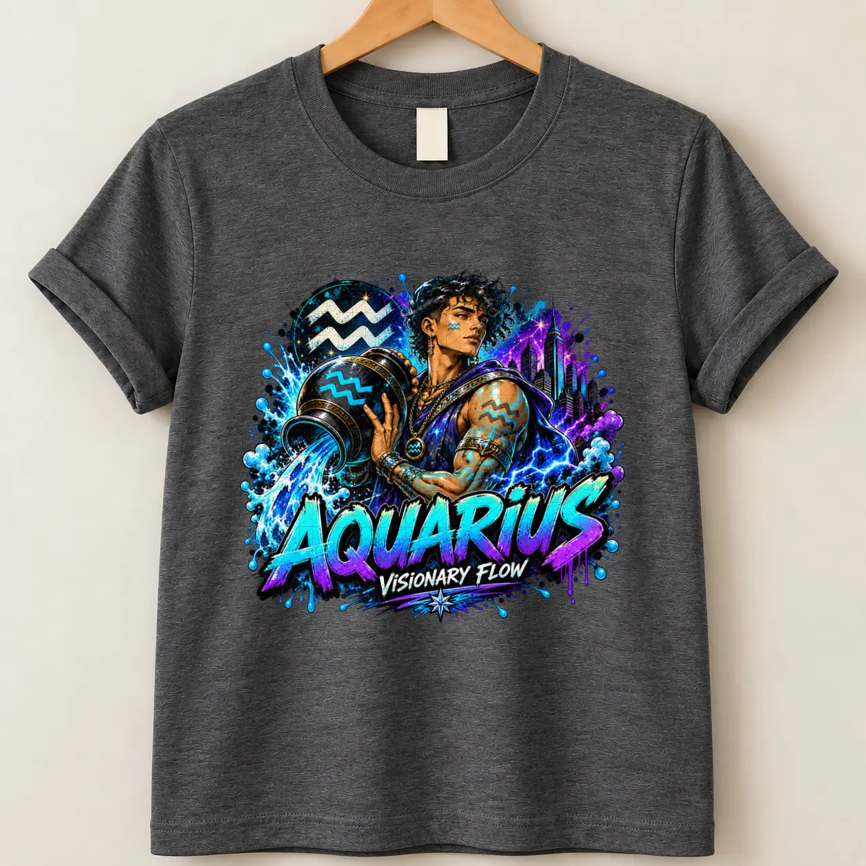 Aquarius Visionary Flow Zodiac Shirt Aquarius Visionary Flow Zodiac Shirt